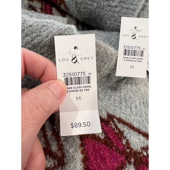 NWT LOFT Lou & Grey Pebble Grey Heather Fair Isle Tunic Sweater - Picture 9 of 10